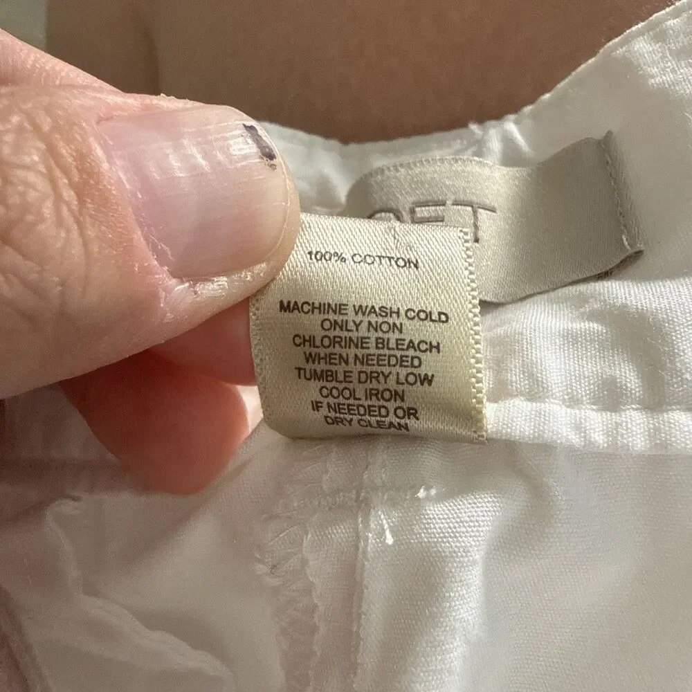 Loft Outlet Cargo Jogger White Pants Women Size  10 35x26 - Picture 5 of 10
